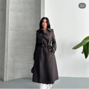 ترانشكوت بني غامق طويل